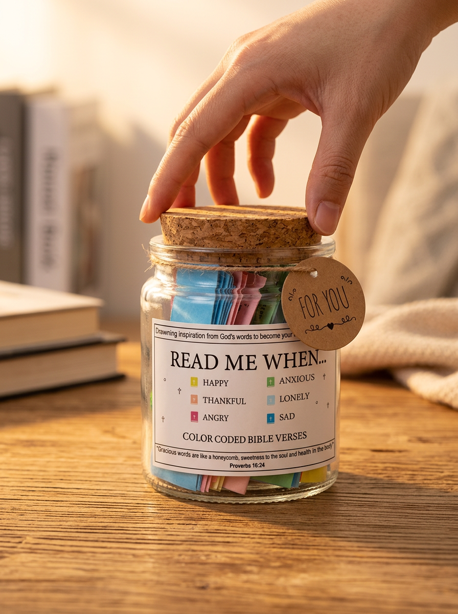 Bible Verse Jar β 90 Color-Coded Verses for Every Emotion